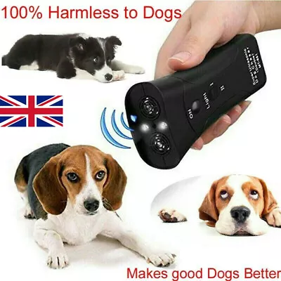 LED Pet Dog Anti Barking Stop Bark Training Repeller Control Device Ultrasonic • £7.59