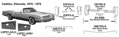 Cadillac Eldorado Headlight Fillers 1975 1976 E5FH5-6 • $67.36