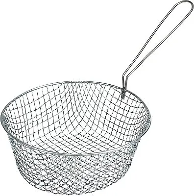 Wire Chip Pan Frying Basket Light Weight Long Handle Frying Chip Basket 8  • £5.99