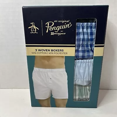 3-PACK Penguin By Munsingwear Woven Boxers Underwear Mens • $12.80