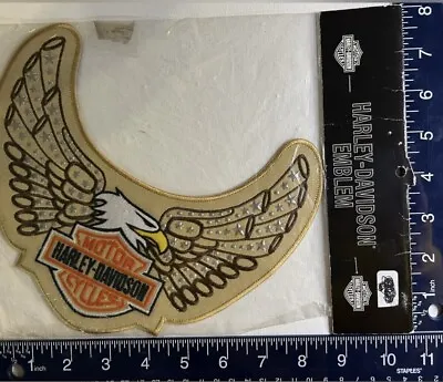 Authentic Vintage Harley-Davidson Motorcycles LG Rhinestones Eagle Emblem  • $24