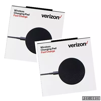 Verizon Qi Wireless Charging Pad With Fast Charge For IPhone Samsung LG- 2 Pack • $14.99