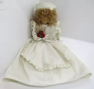 Vintage Hand-Made Wooden Nurse 15  Shelf-Sitter Doll. • $30