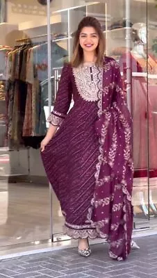 Faux Georgette Salwar Kameez With Bollywood Pakistani Party Wear Dupatta • $49.46