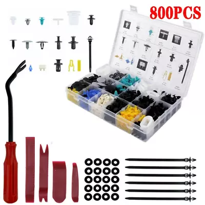 800X Car Body Trim Clips Door Panel Bumper Retainer Plastic Rivet Fasteners Kit • $17.99