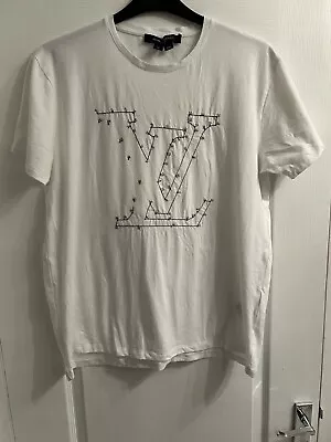 Men’s LOUIS VUITTON WHITE T SHIRT SIZE XL Very Good Coondition Ideal For Summer • £22.99