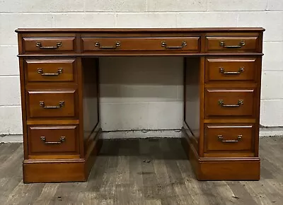 Vintage Leather Top Executive Desk By Sligh Lowry Furniture • $850