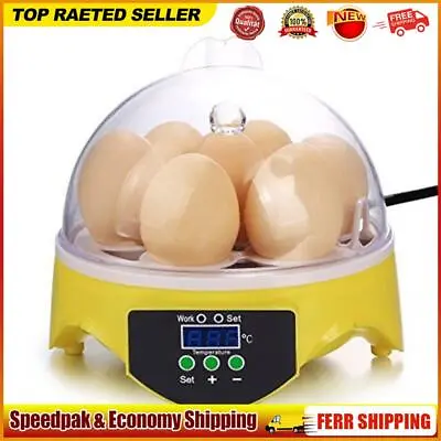 YouN 7 Egg Incubator Poultry Incubator Brooder Digital Temperature Control (EU) • £26.32