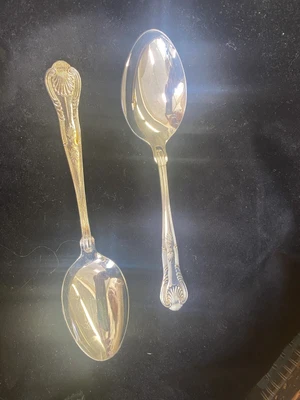£4.99 • Buy Viners Of Sheffield “ Kings Pattern “ Stainless Steel 2 X Serving Spoons