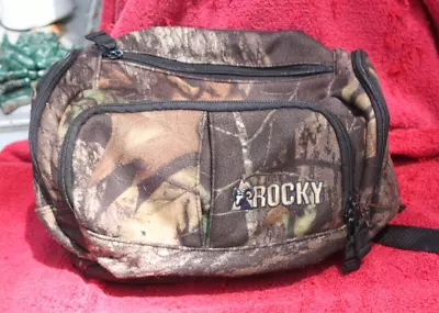 Rocky Hunting Bag Fanny  Pouch Wide Belt For Comfort Mossy Oak Break Up Camo Euc • $19.99