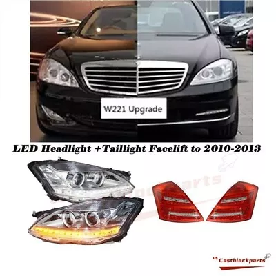 For 07-09 Mercedes S Class W221 S550 Upgrade Facelift LED Headlights+Taillights • $865.62