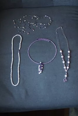 Cultured Pearl/Gemstone AAA  Necklaces 16 /18  Lot Of 4   NEW • $34.95