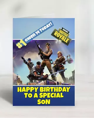 Personalised Birthday Card Gaming  Boys Childrens Teenager Grandson Son Brother • £2.99