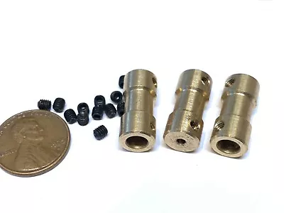 3 Sets Motor Coupling Coupler Connector Drive Shaft 2 5mm Connector Boat Rc C22 • $10.91