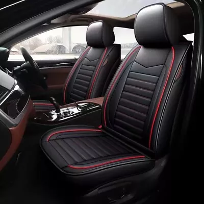 $127.20 • Buy Black Red PU Leather Car Seat Cover For Mitsubishi Lancer 5 Seats Outlander ASX
