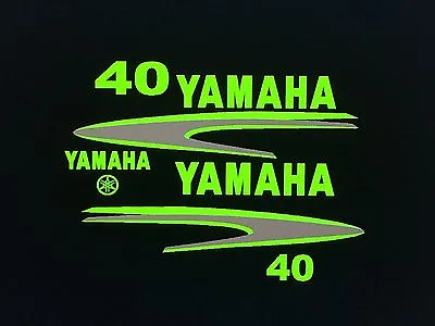 Yamaha 20 - 90 Hp Outboard Decal Sticker Kit Marine Vinyl Custom Lime Green Set • $56.99