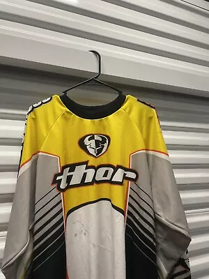 Thor Motocross MX Racing Vintage Long Sleeve 90s Jersey Shirt XL AOP BMX Off Roa • $30