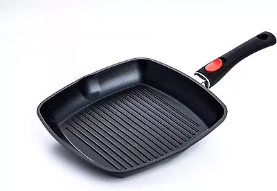£13.99 • Buy Non Stick Griddle Square Frying Grill 28cm Aluminium Pan For All Hobs Induction 