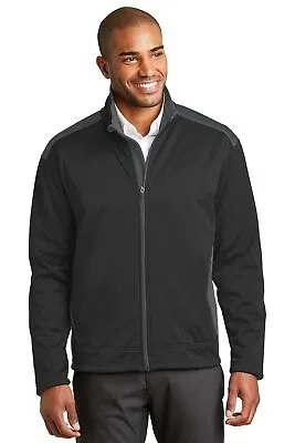 Port Authority Mens Long Sleeve Two Tone Soft Shell Jacket With Pockets J794 • $43.55