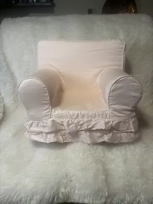 Pottery Barn Kids My First Anywhere Chair-Dusty Blush Ruffle- Pink-18x16x20 • $70