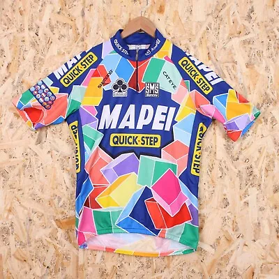 Vintage Mapei Santini SMS Cycling Jersey Short Sleeve Mens Size 50/M • $45