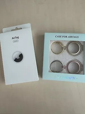 Apple AirTag Bluetooth Tracker  4 Pack Brand NEW BOXED & Case Keyrings X 2 New • £35