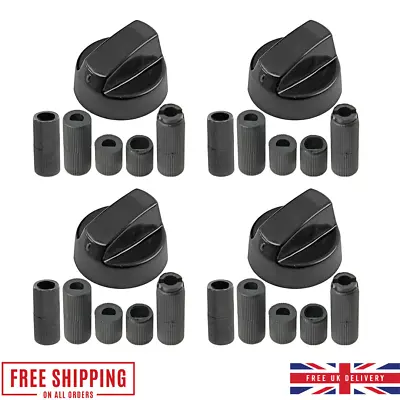 CANDY  Oven Cooker 4x Black Hob Flame Burner Hotplate Control Switch Knobs • £8.95