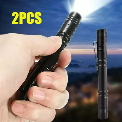 2x 900000LM Tactical Flashlight Small LED Torch Light Mini Super Bright Penlight • $7.99