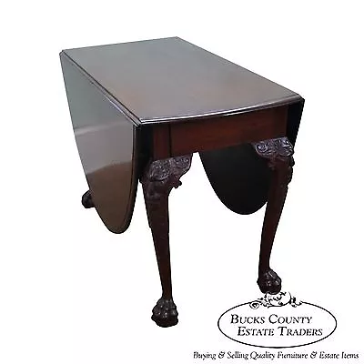 Antique George III Mahogany Drop Leaf Table • $3495