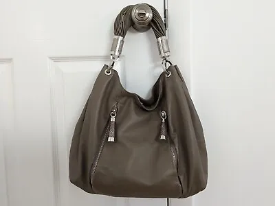 Michael Kors Collection Tonne Taupe Hobo Leather Bag • $250