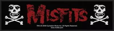 Misfits Fiend Skull & Crossbones - Woven Sew On Patch 8  X 2  • $8.99