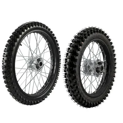 $259.23 • Buy Front + Rear Wheel 90/100-16 70/100-19 Tire Disc Pit Bike KLX 140CC CRF150 CR85