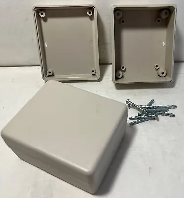 ABS Plastic Electronic Project Box Enclosure Case 3x2.5x1.5 2 Pcs Creme Color • $9.95