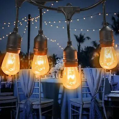 $37.88 • Buy 48FT Outdoor String Lights Edison String Lights Commercial Grade 11W Dimmable