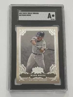2013 Topps Triple Threads #48 Wade Boggs SGC Authentic A • $10