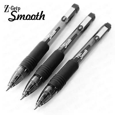 Zebra Z-Grip Smooth Retractable Ballpoint Pen 1.0mm Nib - All Colours - 3 Pack • $5.31