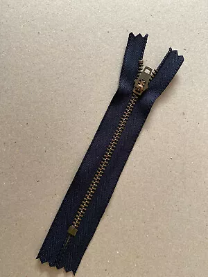  YKK Metal Zip/Zipper 4   12cms. Navy.  Closed End • $4