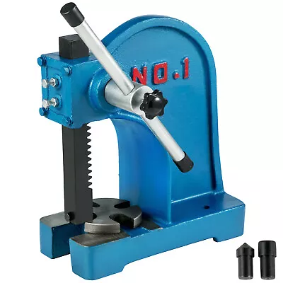 Arbor Press 1 Ton Lever Bench Mountable Bearings Cast Iron Manual Desktop • $50.23