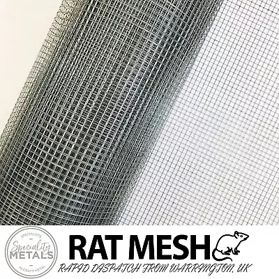 £9.89 • Buy 3 Metre Off Cut Rolls | Durable Galvanised Welded Mesh | 1/4  Hole X 23SWG Wire