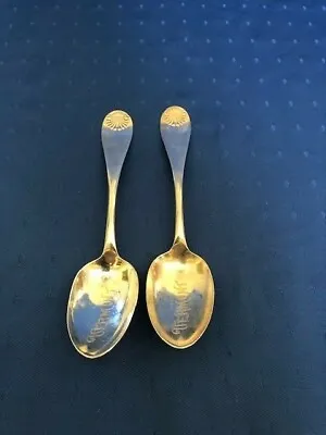 Towle  Shell  C1889 Two Oval Soup Spoons 7 1/8   Vermont  • $75