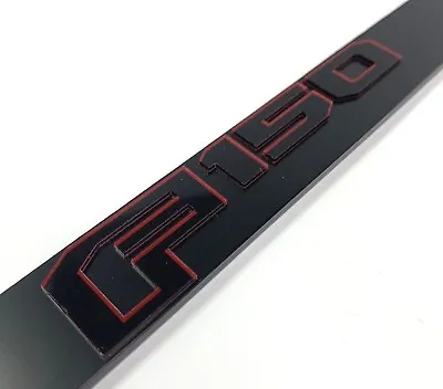 Ford F-150 Premium Matte Black License Plate Frame (2015-2019 Red Sport Emblem) • $34.95