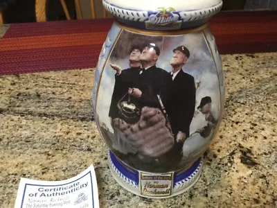 Miller Brewing Stein  Bottom Of The Sixth  By Norman Rockwell With COA # 059797 • $19.95