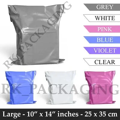£217.49 • Buy 10 X 14  Grey Mailing Bags Strong Parcel Postage Plastic Post Poly Self Seal