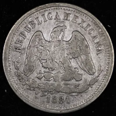 1881 Mo M Mexico Silver 25 Centavos • $14.99