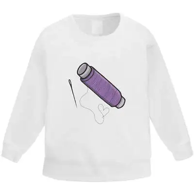 'Sewing Needle And Thread' Kid's Sweatshirt / Sweater / Jumper (KW038805) • £12.99