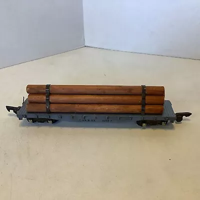 Vintage American Flyer Flatbed Log Train Car A.C. Gilbert Co USA 9  Long • $19.99