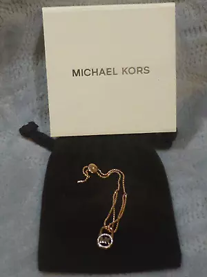 Michael Kors Signature MK Rose Gold Slider Pull Cord Bracelet NIB • $32.99