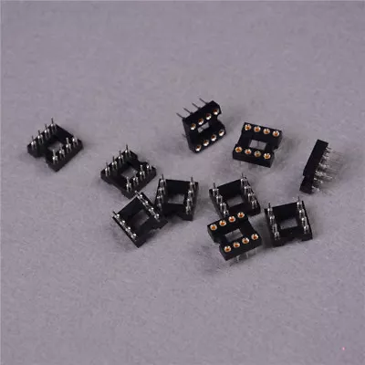 10pcs Round Hole 8pin Pitch 2.54mm DIP IC Sockets Adaptor-'h • $6.93