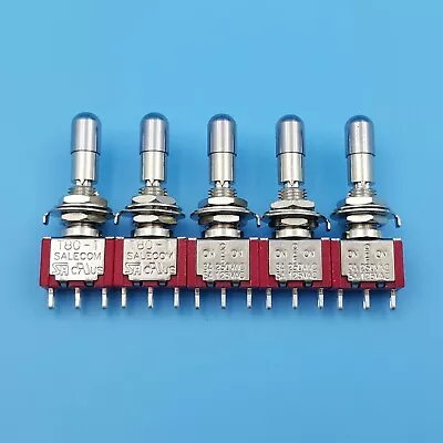 5Pcs SH T8014-LK Locking Lever 3Pin ON-OFF-ON 3-Position SPDT Mini Toggle Switch • $14.50