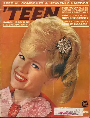 $20.98 • Buy 'TEEN MAGAZINE - March 1963 - LESLIE UGGAMS, PAMELA TIFFIN, CONNIE STEVENS, More